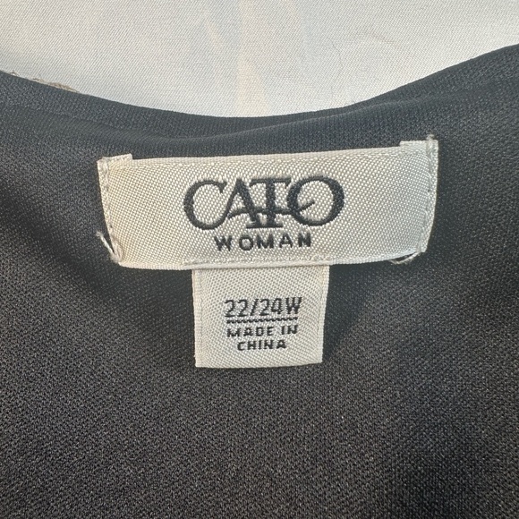 Cato Tan Cap Sleeve Graphic Tunic - Picture 2 of 9